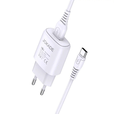 Jokade Wall Charger with Cable USB to Type-C Single Port 3A Kaer, White