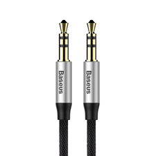 Baseus Cable Audio/AUX 3.5mm Male to 3.5mm Male, Nylon Braided,1.0m, Yiven, Black