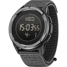 NORTH EDGE ALPS Carbon Fibre Smart Watch Green Knit Nylon Strap