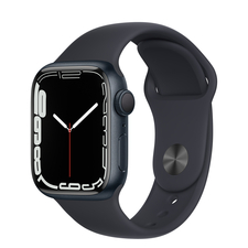 Apple Watch Series 7 41mm Midnight Aluminium Case with Midnight Sport Band, MKMX3