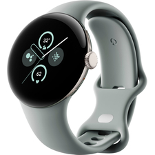 Google Pixel Watch 2 Wi-Fi Champagne Gold Aluminum Case with Hazel Active Band