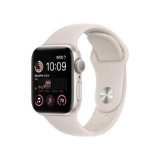 Apple Watch SE 2 40mm Aluminum Case with Starlight Sport Band - M/L, MXEG3 GPS, Starlight