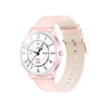 Kieslect Smart Watch Lora, Leather Strap, Pink