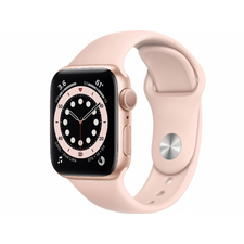 Apple Watch Series 6 40mm/Gold Aluminium Case With Pink Sand Sport Band, MG123 GPS