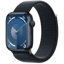 Apple Watch Series 9 GPS, 45mm Midnight Aluminium Case with Midnight Sport Loop, MR9C3