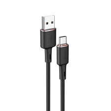 Acefast Cable USB to Type-C 3A 1.2m Alloy Silicone, Black