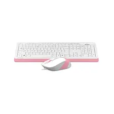 Tastatură + Mouse A4Tech F1010, USB, White/Pink