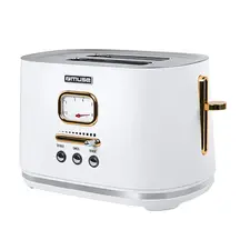 Toaster MUSE MS-130 W, White/Gold
