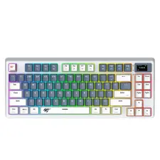 Tastatură Gaming Havit KB884L, Cu fir, White/Light Blue