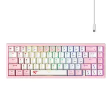 Tastatură Gaming Havit KB874L, Cu fir, Pink/White