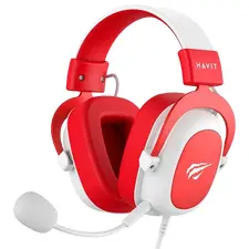 Căști gaming Havit H2002d, Cu fir, White/Red