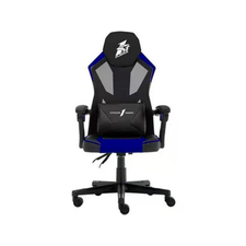 Scaun Gaming 1STPLAYER P01, PU And Nylon Mesh, Black/Blue