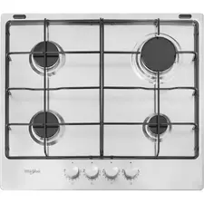Plită incorporabilă pe gaz Whirlpool TKRL 650 IX, Silver