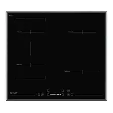 Plită încorporabilă electrică cu inducție Sharp KH-6I27CS0I-EU, Black