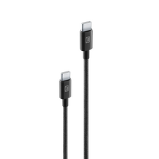 Cablu de încărcare și date Cellularline Power Braided, USB Type-C/USB Type-C, 2,5m, Negru