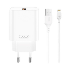 Încărcător XO CE33 + Lightning, 18W, Alb
