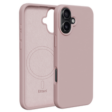 Husă Etteri Silicone Mag case pentru iPhone 16, Light Pink