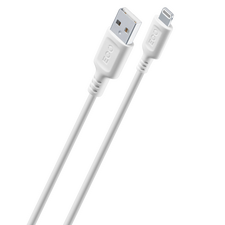 Cablu de încărcare și date Cellularline Become Eco, USB Type-A/Lightning, 1m, Alb