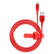 Cablu încărcare și sincronizare Cellularline Satellite MFI, USB Type-A/Lightning, 1m, Roșu