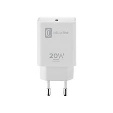 Încărcător Cellularline USB-C Charger 20W, 20W, Alb