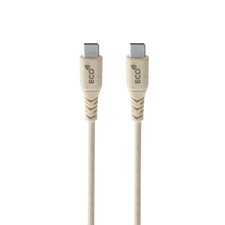 Cablu încărcare și sincronizare Cellularline Become Eco Cable, USB Type-C/USB Type-C, 1,2m, Bej