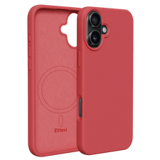 Husă Etteri Silicone Mag pentru Apple iPhone 16, Raspberry