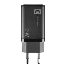Încărcător Cellularline Wall Charger GAN, 3 Ports, 65W, Negru