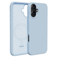 Husă Etteri Silicone Mag case pentru iPhone 16 Plus, Albastru deschis
