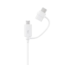 Cablu de încărcare Samsung EP-DG930DWEGRU, USB Type-A/Micro USB, USB Type-C, 1,5m, Alb