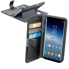 Husă tip carte Cellularline Book Agenda -  Galaxy S9+, Negru
