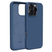 Husă Etteri Silicone Mag case penru iPhone 16 Pro, Albastru-închis