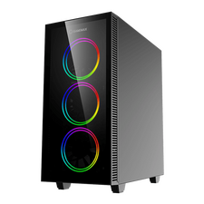 Carcasă PC Gamemax Draco XD, Midi-Tower, Fără PSU, Negru
