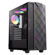 Carcasă PC Gamemax Diamond CP BK, Midi-Tower, Fără PSU, Negru