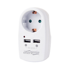 Gembird Încărcător Energenie EG-ACU2-02, Alb