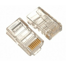APC Electronic RJ45 Modular Plug, Cat.5E, Long Type, 3u" Gold plated, 100pcs/bag