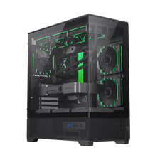 Carcasă PC Gamemax VISTA 2 AB, Midi-Tower, Fără PSU, Negru