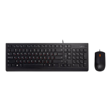 Set Tastatură + Mouse Lenovo 300 USB Combo, Cu fir, Negru
