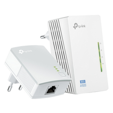 Wi-Fi + Powerline adapter TP-LINK TL-WPA4220 KIT, AV600, 600 Mbps, Alb