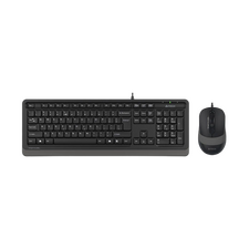 Set Tastatură + Mouse A4Tech F1010, Cu fir, Negru/Gri