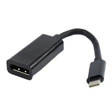 Adaptor Video Cablexpert A-CM-DPF-01, Type-C - DisplayPort (F), 0,15m, Negru