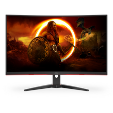 31,5" Monitor Gaming AOC C32G2ZE/BK, VA 1920x1080 FHD, Negru | Roșu