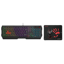 Set Tastatură + Mouse + Mouse Pad Bloody B1700 , Cu fir, Negru