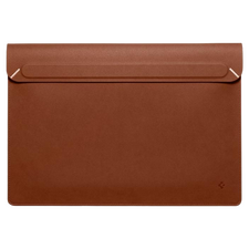 Husă pentru laptop Spigen Valentinus 15-16", Piele artificială, Cafeniu