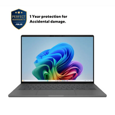 Laptop 14" ASUS Zenbook A14 OLED UX3407QA, Iceland Gray, Qualcomm Snapdragon X X1-26-100, 16GB/512GB, Windows 11 Home