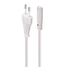 Cablu de alimentare Cablexpert PC-184/2-W, 1,8m, Alb