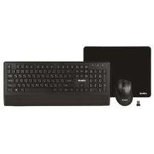 Set Tastatură + Mouse + Mouse Pad SVEN KB-C3800W, Fără fir, Negru