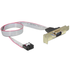 Receptacul pentru port serial DB9 pe suport Cablexpert CC-DB9ML-01, Auriu