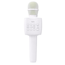 Microfon Karaoke Hoco BK5, Fără fir, Alb
