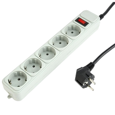 Prelungitor electric Gembird GMB SPG3-B-6C, 5 Prize, 1,8 m, Alb