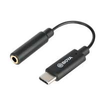Audio Adaptor Boya BY-K4, USB Type-C - 3.5 mm, 0,06m, Negru